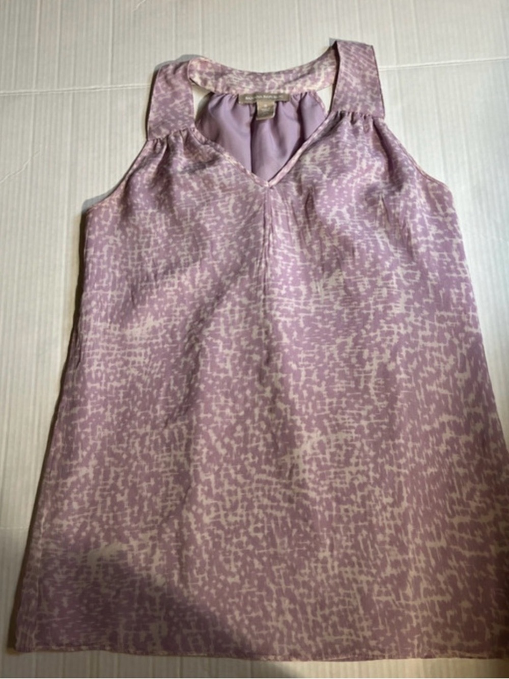 Banana Republic Lavender Patterned Sleeveless Blouse